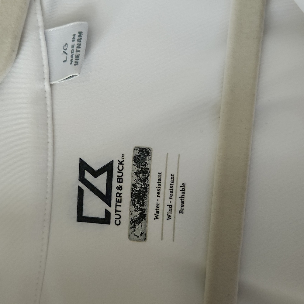 Ladies Cutter & Buck, white, lightweight golf jacket in very good condition! - Picture 3 of 9